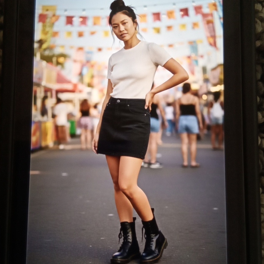 Rag & Bone Black Mini Skirt Handmade In New York Sexy Festival Womens 28